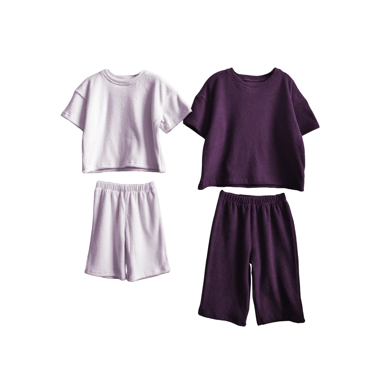 Summer Kids Short Fashionable Casual Close-Fitting Soft Bright and Individual Towel Cloth Set Baby Clothing - Image 5