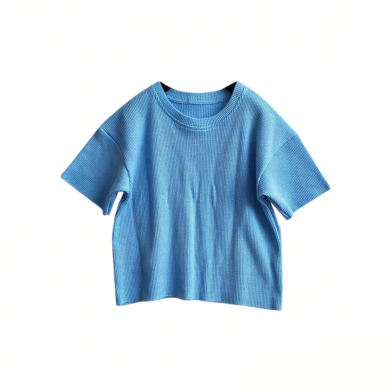 New Trendy Short-Style Kids' T-Shirts Colorful & Fashionable Lightweight Energetic Wafer Design Youthful Lively Vibe for Babies - Image 5