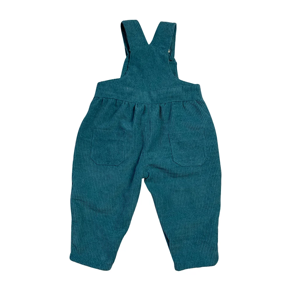 New Design Corduroy Fabric Custom Color Long Pants Overalls Baby Rompers for Spring - Image 3