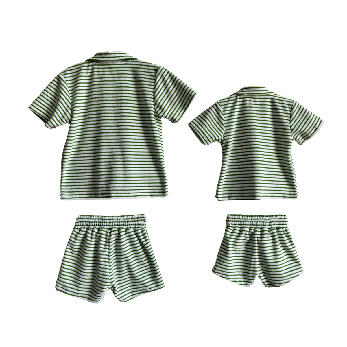 Soft Short Kids Clothes Set Baby Sets Clothes for Children Striped Baby Clothing Button-down Shirts and Shorts Two-Piece - Image 5