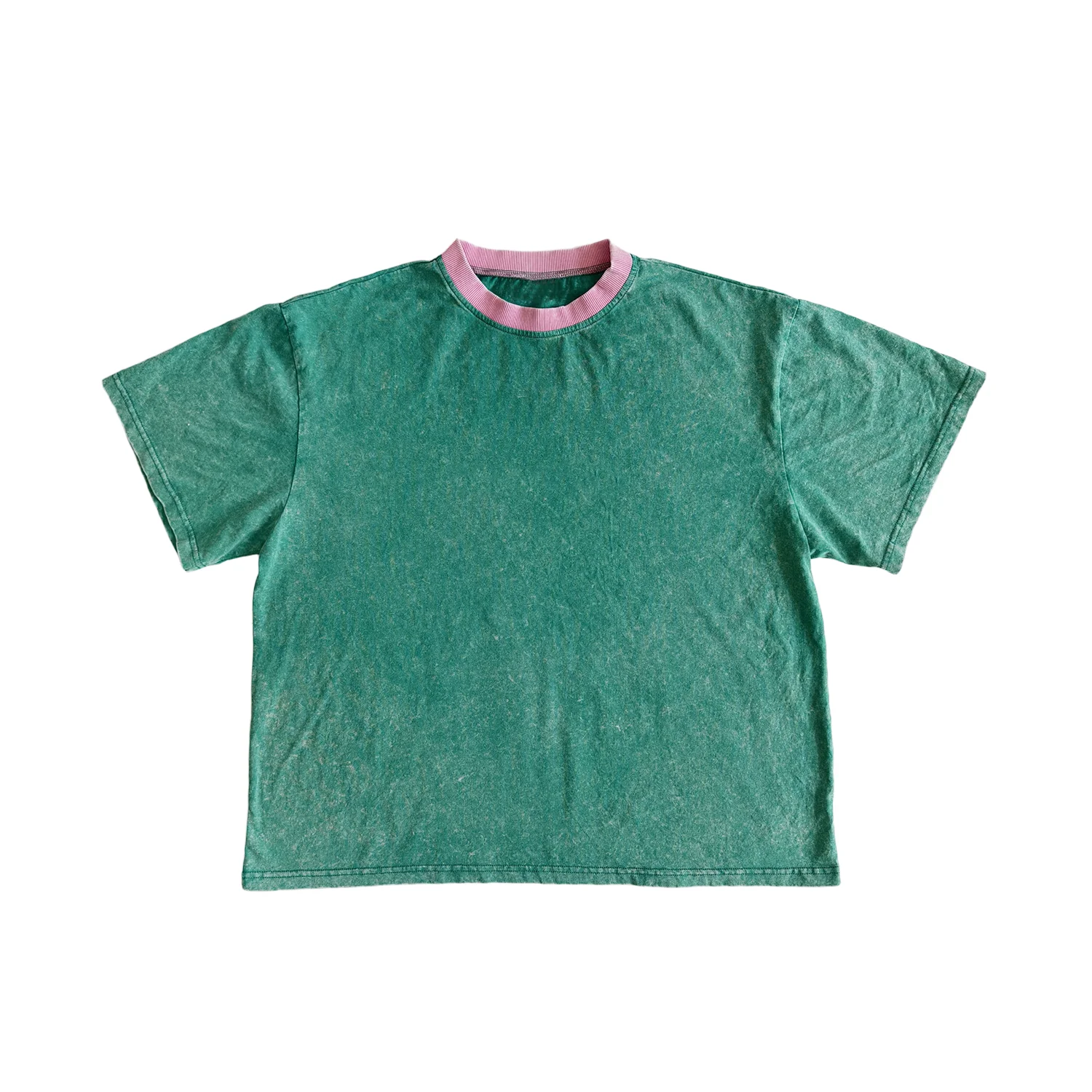 Children's Summer Shirt Family Matching Casual Washed Ringer T-Shirts Oversized Cotton Tees Baby Clothing for Daily Wear - Image 2