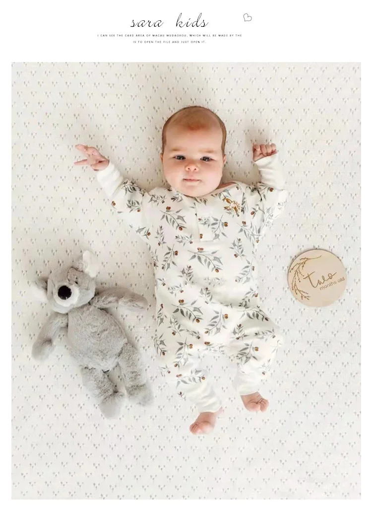 Ins Newborn Baby Girl Floral Print Long Sleeve Romper Sweet Cotton Lap Shoulder Spring Infant Jumpsuit - Image 3