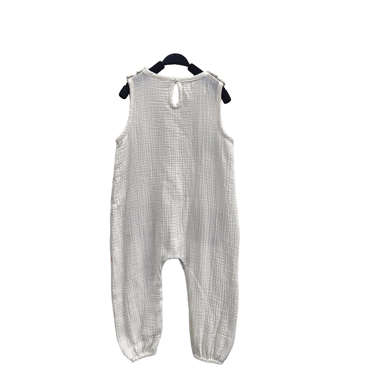 Toddler Girls Boys Summer Sleeveless Color Block Bodysuit Unisex Baby Muslin Jumpsuit with Button Muslin Romper - Image 2