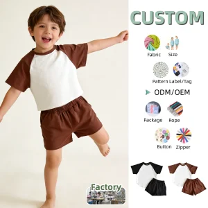 Cozy Soft 2-Piece Baby Sets Children's Shorts Set Children's Suit Shirt & Shorts Set Knitted Cotton Boys' Short Suit Boy Suit