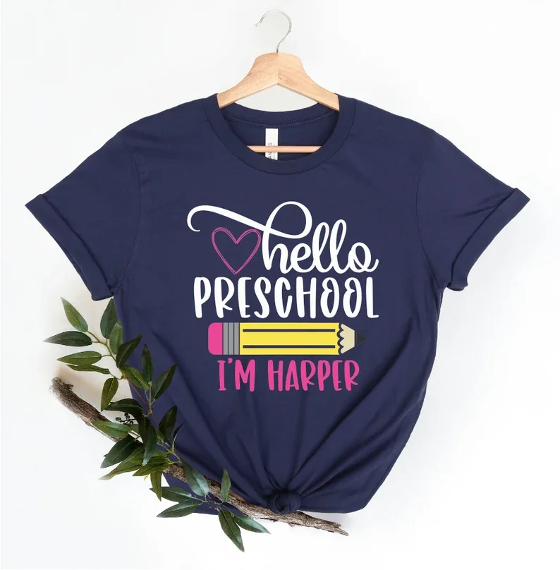 New Trendy Kids Short Back-to-School T-Shirt Personalized Close-Fitting Soft Cotton Baby Clothing back to school clothes - Image 4