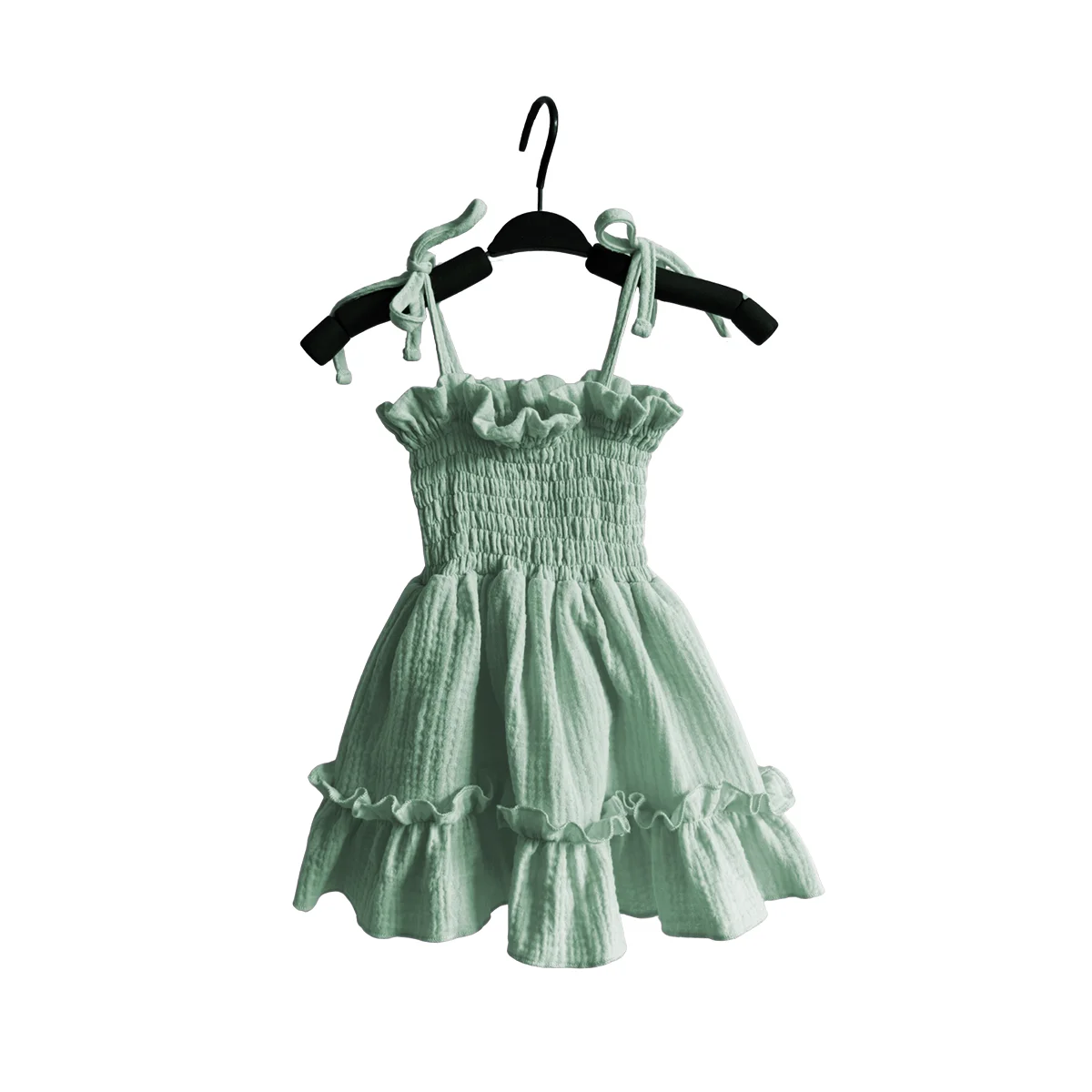 Girls' Crepe Camisole Dress A-line Short Dress Fashionable Girls' Skirt Sleeveless Summer Baby Lightweight Clothing for 0-8T - Image 4
