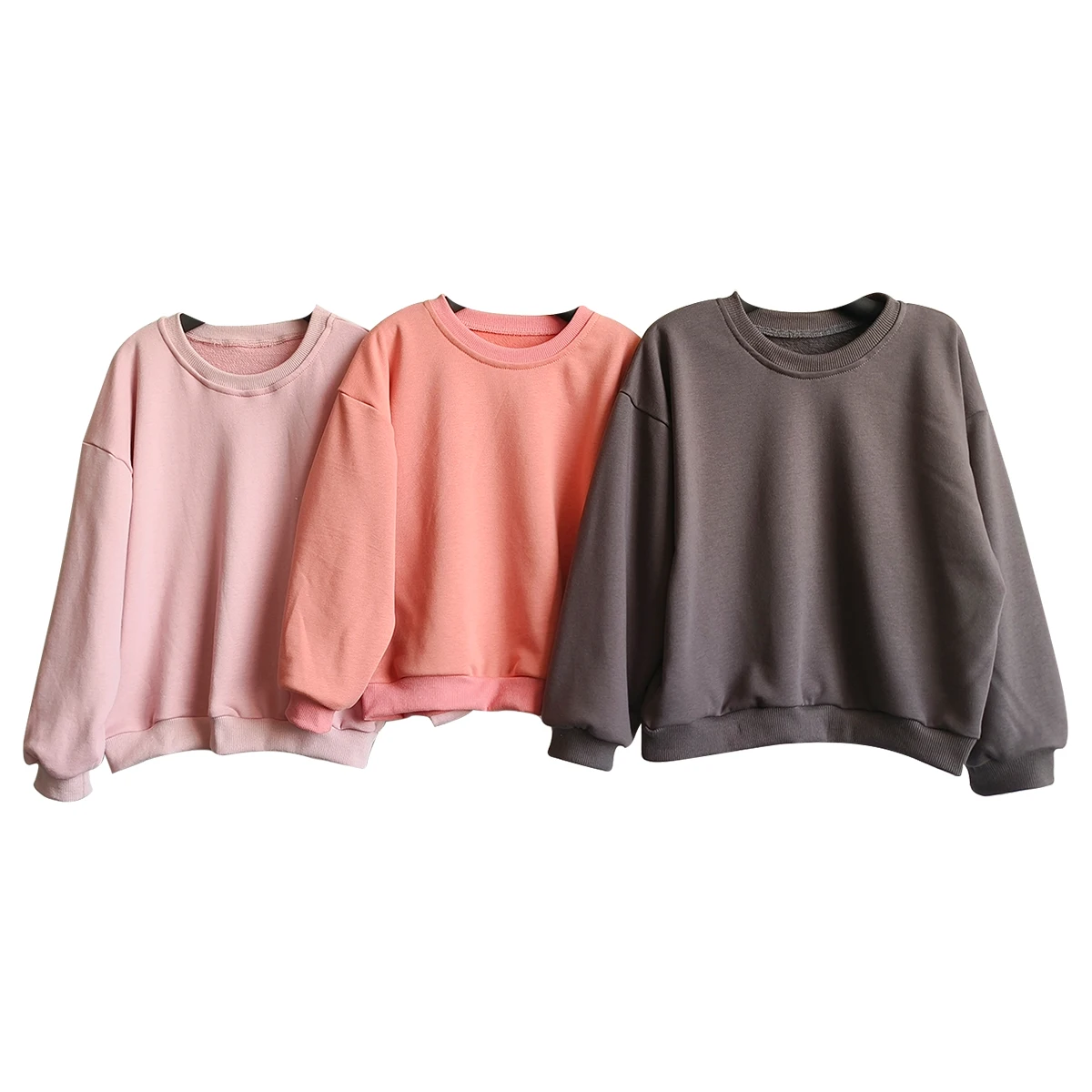 Custom Quality Solid Casual Suit Crewneck Pullover Sweatershirt Matching Bike Pants Kids Fall Outfit Sets - Image 6