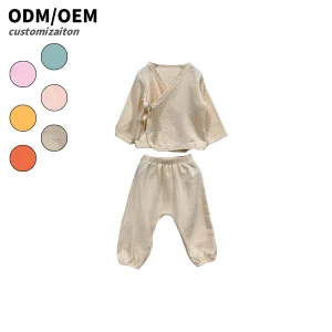 Hot Sale Kids Long Crepe Set Cool Breathable and Soft Fashionable Trendy and Skin-Friendly Baby Clothing