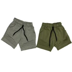 Custom Baby Clothing Wholesale Children Knitted Cotton Boy Drawstring Shorts