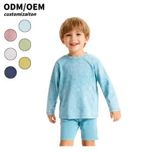 OEM Kids Clothes Set for Summer Boy's 2 Piece Outfits Long Sleeve Collar Shirt and Shorts Clothing Set