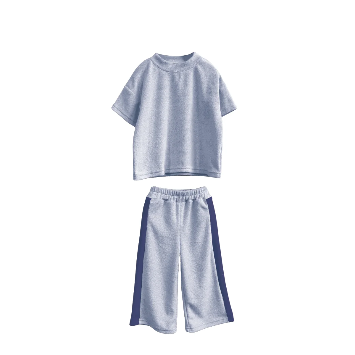 Wholesale Casual Two-Piece Toddler Boys Outfit Custom Print Short Sleeve Cherry Bow Solid Pattern Sizes 2T and 5T for Summer - Image 5