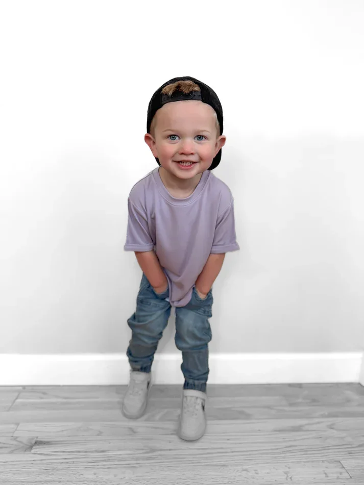 Unisex Baby Toddler Summer Plain Curve Hem Shirt Custom Cotton Knit Solid Outdoor Play Wear - Image 4