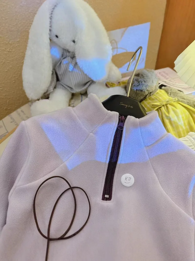 Children's Long Hoodie Children's Button-down Pullover Shirt Kid's Top Children's Button-down Pullover Baby Hoodie for 3-8T - Image 5