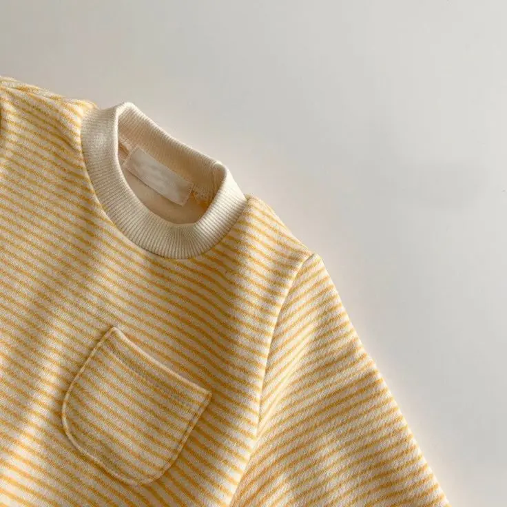 Comfortable Baby Jumpsuit Newborn Long Sleeve Baby Striped One-piece Sweater Baby Onesie Top Baby Spring-autumn Sweater for 0-3T - Image 5