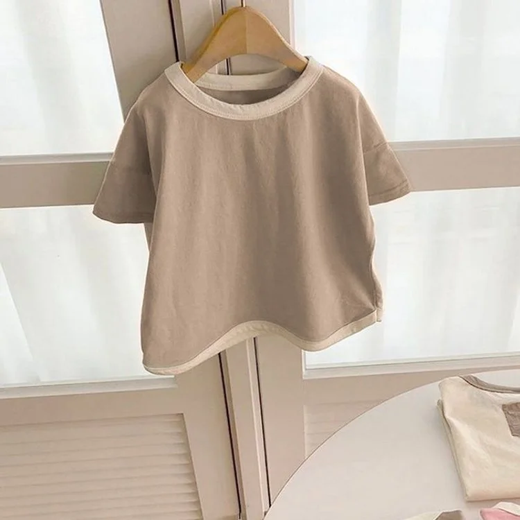 Hot Sale Unisex Kids T-Shirt Custom Fabric Color Oversize Jersey Cotton for Summer Short Sleeve Printed Design Babies Boys Girls - Image 4