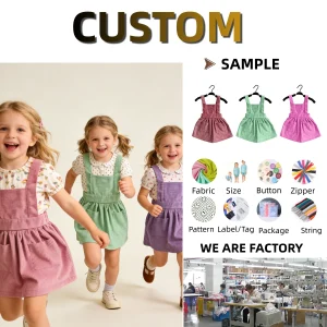 Casual Baby Summer Clothes Sleeveless Cotton Twill Baby Carrier Girls' Dress Summer Baby Clothing Customizable for Girls 0-8T