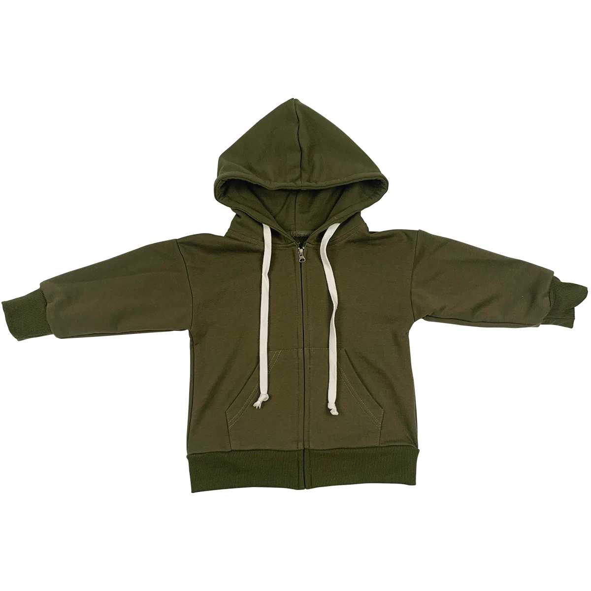 Spring Autumn Custom Long Sleeve Hooded Zipper Custom French Terry Unisex Sweatshirt Top for Kids - Image 5