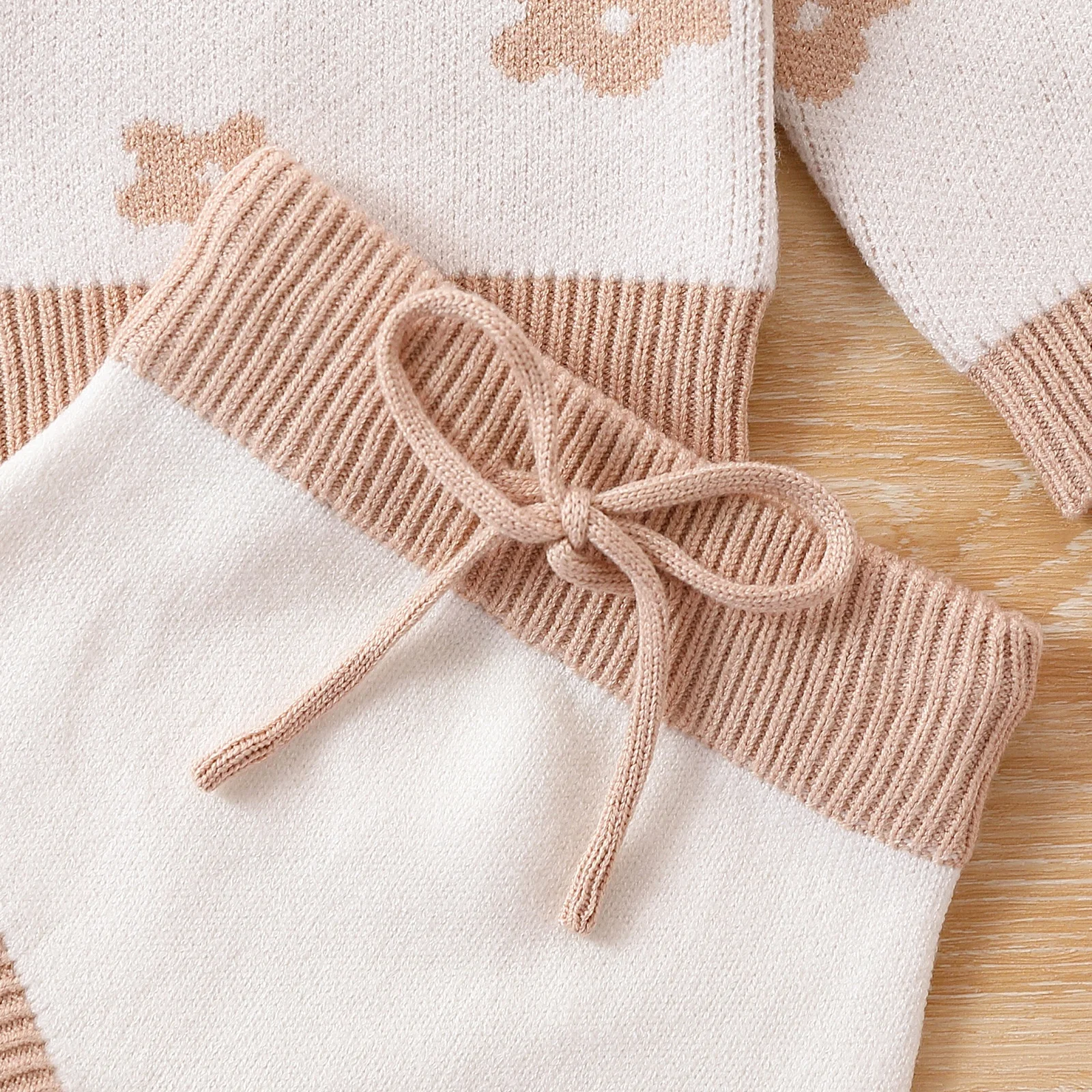 RTS Hot Sell Soft Baby Kids Knit Crop Jumper Floral Cute Knit Sweater Clothes Set - Image 5