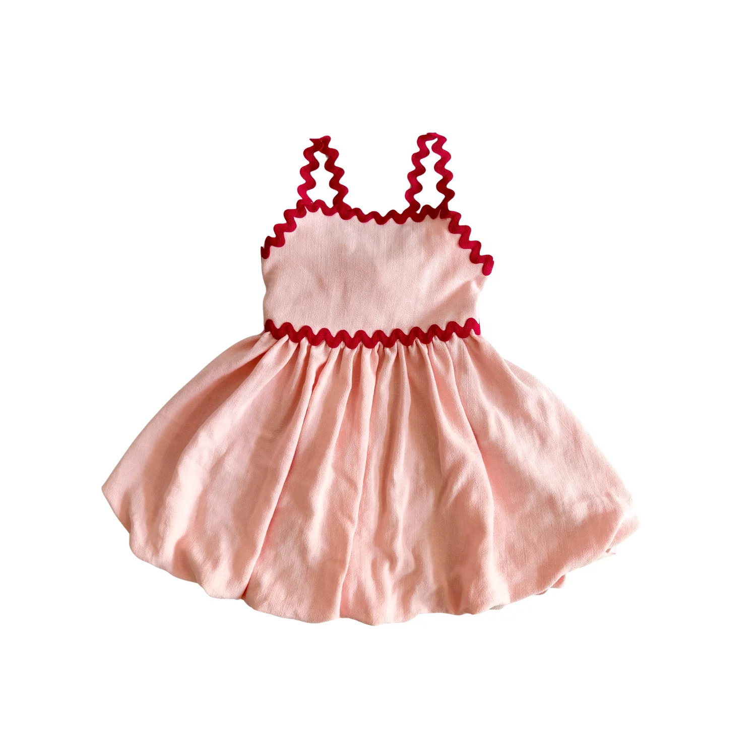 Girls' Flowing Ribbon Dress A-line Short Dress Fashionable Girls' Skirt Sleeveless Summer Baby Lightweight Clothing for 0-8T - Image 2
