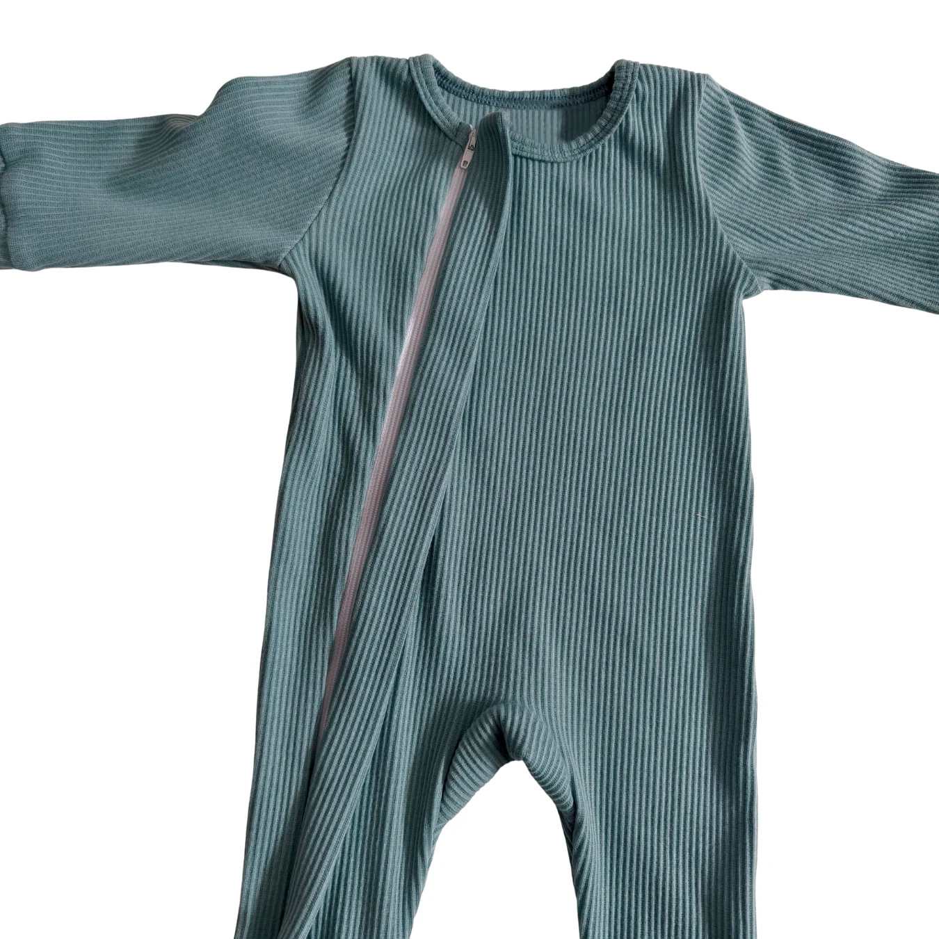 New Kids' Long-Style Ribbed Pajamas Lively and Light Full of Vitality and Liveliness Cute and Adorable Baby Rompers - Image 4