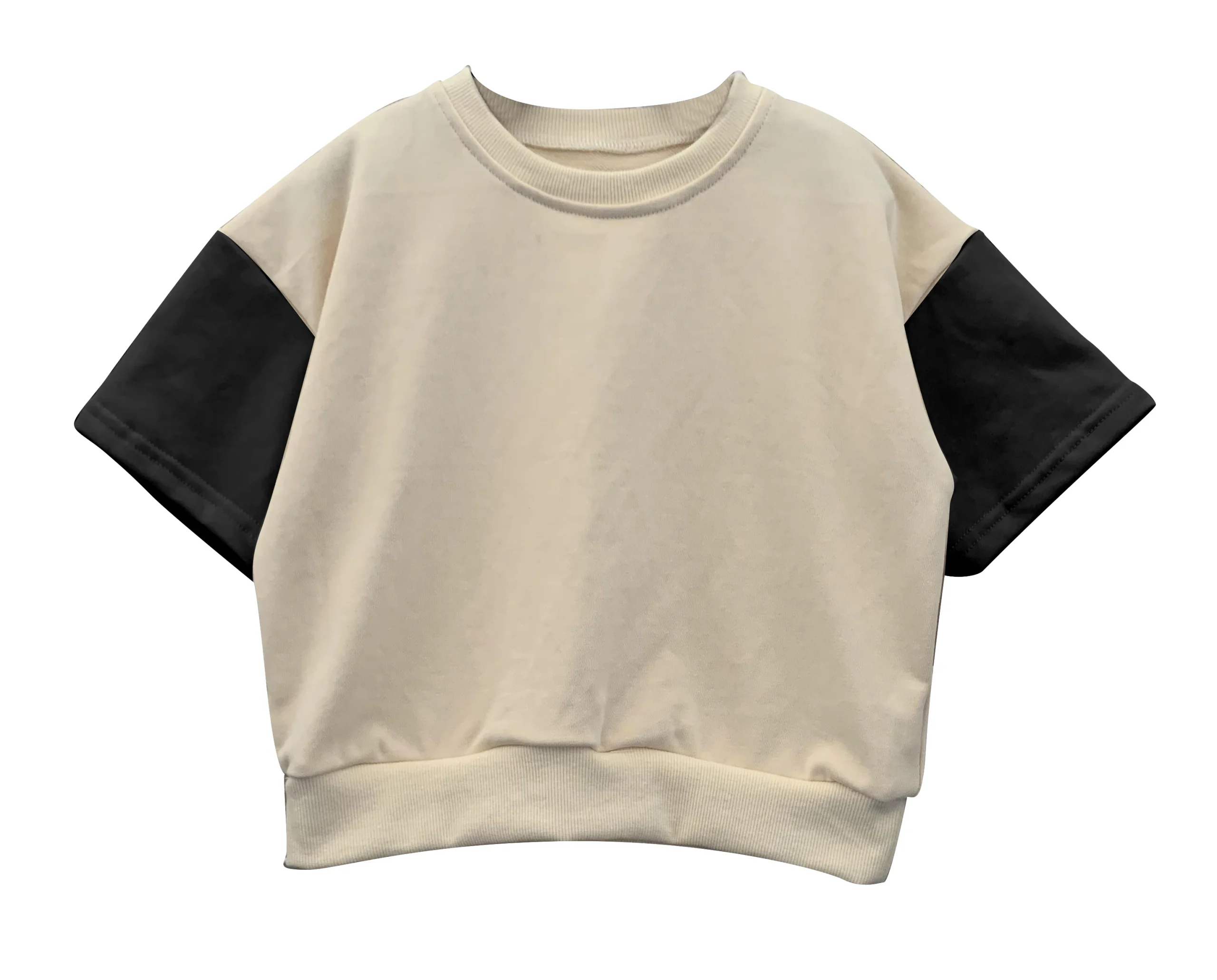 Cotton Pullover Sweatshirt for Boys Casual Style Short Sleeve French Terry Plus Size Wholesale for Toddler and Baby - Image 6