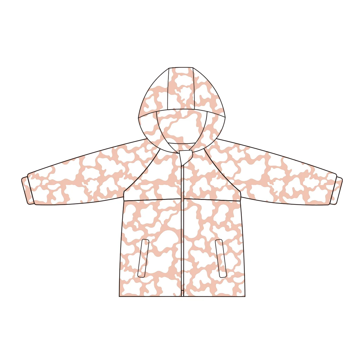 Custom Toddler Boy Spring Jacket Camo Seamless Pattern Kid's Windbreaker Casual Sport Windproof Waterproof Coat - Image 4