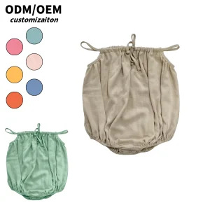 Hot Sale Kids Short Sporty Casual Close-Fitting Soft Cool and Breathable Cotton and Linen Print Crawling Wear ODM Supply