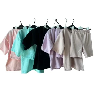 Summer Baby Clothes Set Boy Girls Long Sleeve Knit Cotton T Shirt + Shorts 2 Pcs Casual Outfits