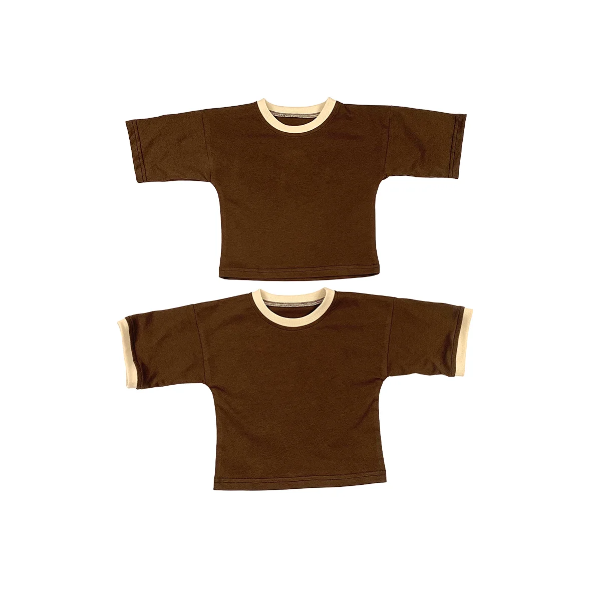 Custom Unisex Kids T-shirt Stylish Summer Oversized Short Shirt Toddler Cotton Plain Tee - Image 2