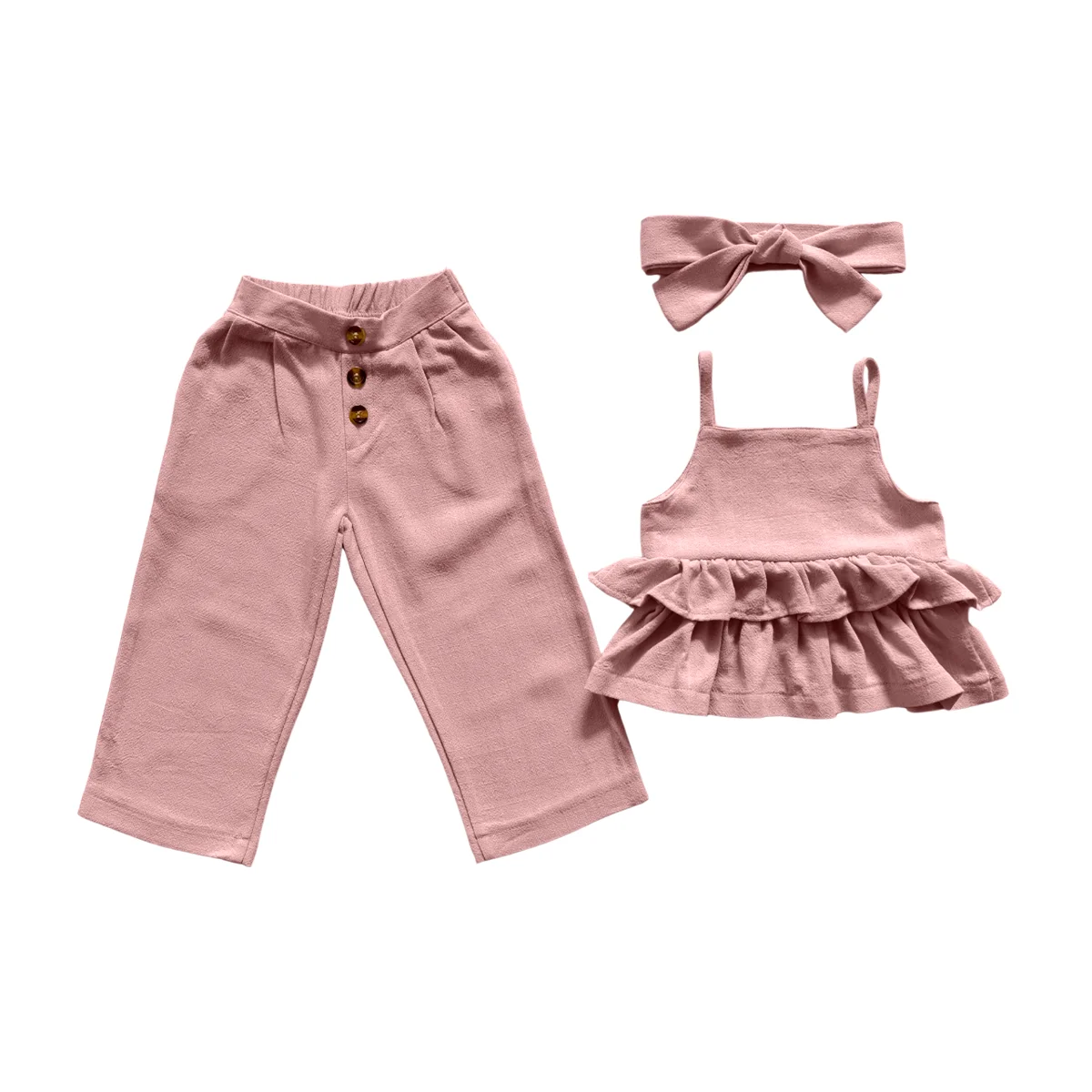 Summer Kids Fashionable Cotton and Linen Set Unique Bright and Cool Breathable Short Clothing Trendy for Baby - Image 6