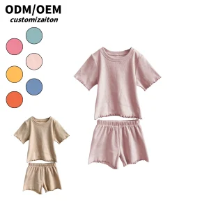 Summer Baby Clothing Sets Kids Short Sporty Casual Style Cool Breathable Soft Gauze Close-Fitting