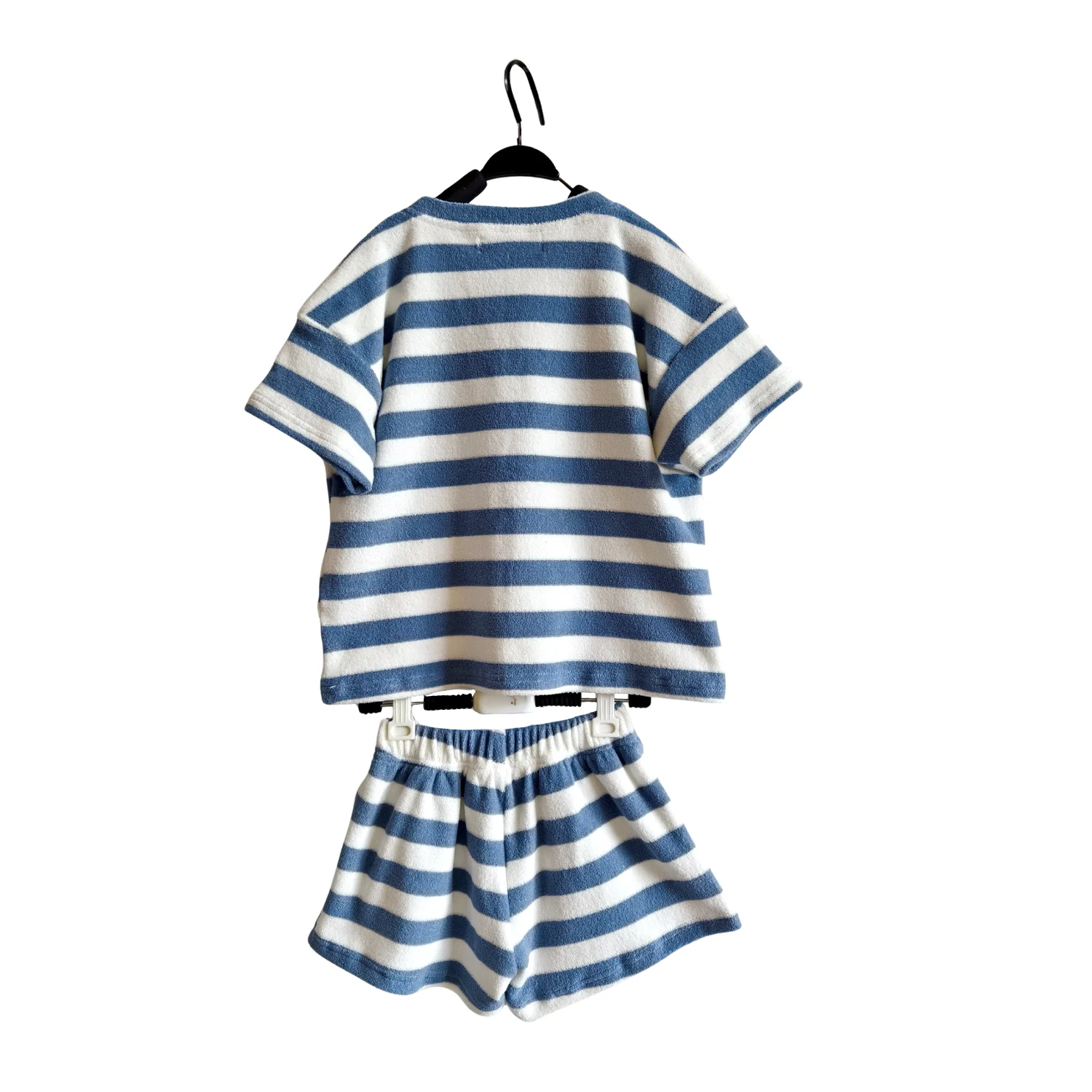 OEM Kids Clothes Set Toddler Baby Girl Summer Clothes Terry Cute Summer Outfits Short Sleeves 2 Pieces Shorts Set - Image 3