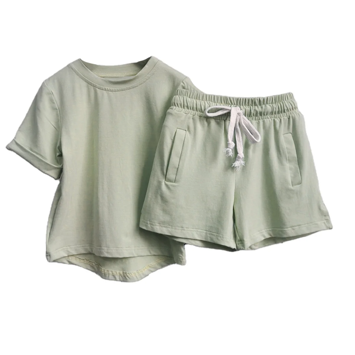 Customized Dynamic Elegant Simple and Modern Bamboo Fiber Suit for Kids Short-Style Sports and Casual Clothing Sets - Image 5