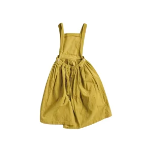 New Product Muslin Cotton Solid Color Sleeveless Causal Overalls Girls Dresses for Summer