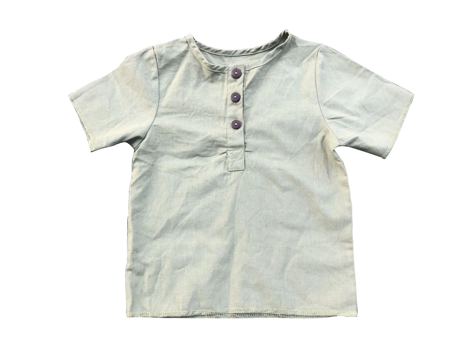 Advanced Simple Personality Bright Cotton and Linen T-Shirt for Kids New Short Design Smart Baby Clothing - Image 6