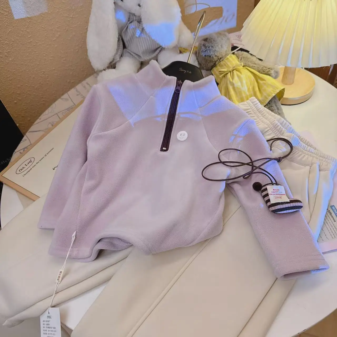 Children's Long Hoodie Children's Button-down Pullover Shirt Kid's Top Children's Button-down Pullover Baby Hoodie for 3-8T - Image 3