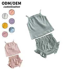 Factory's Cool & Breathable Kids' Clothing Sets Single Style Fashionable & Trendy with Personalized Bright Rosette Design