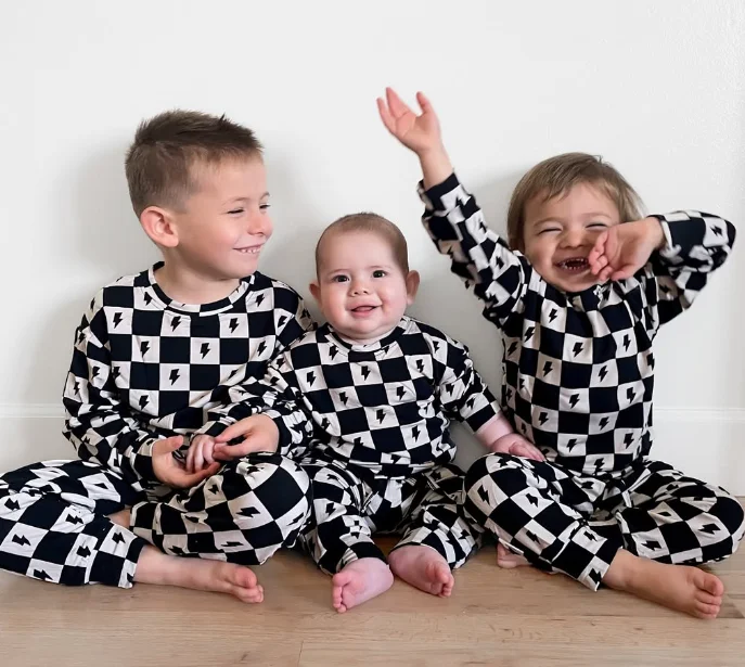 Vibe Unisex Baby Toddler Bamboo Lounge Set 2 Pcs Casual Set for Baby Kids Kids Clothes Set - Image 3