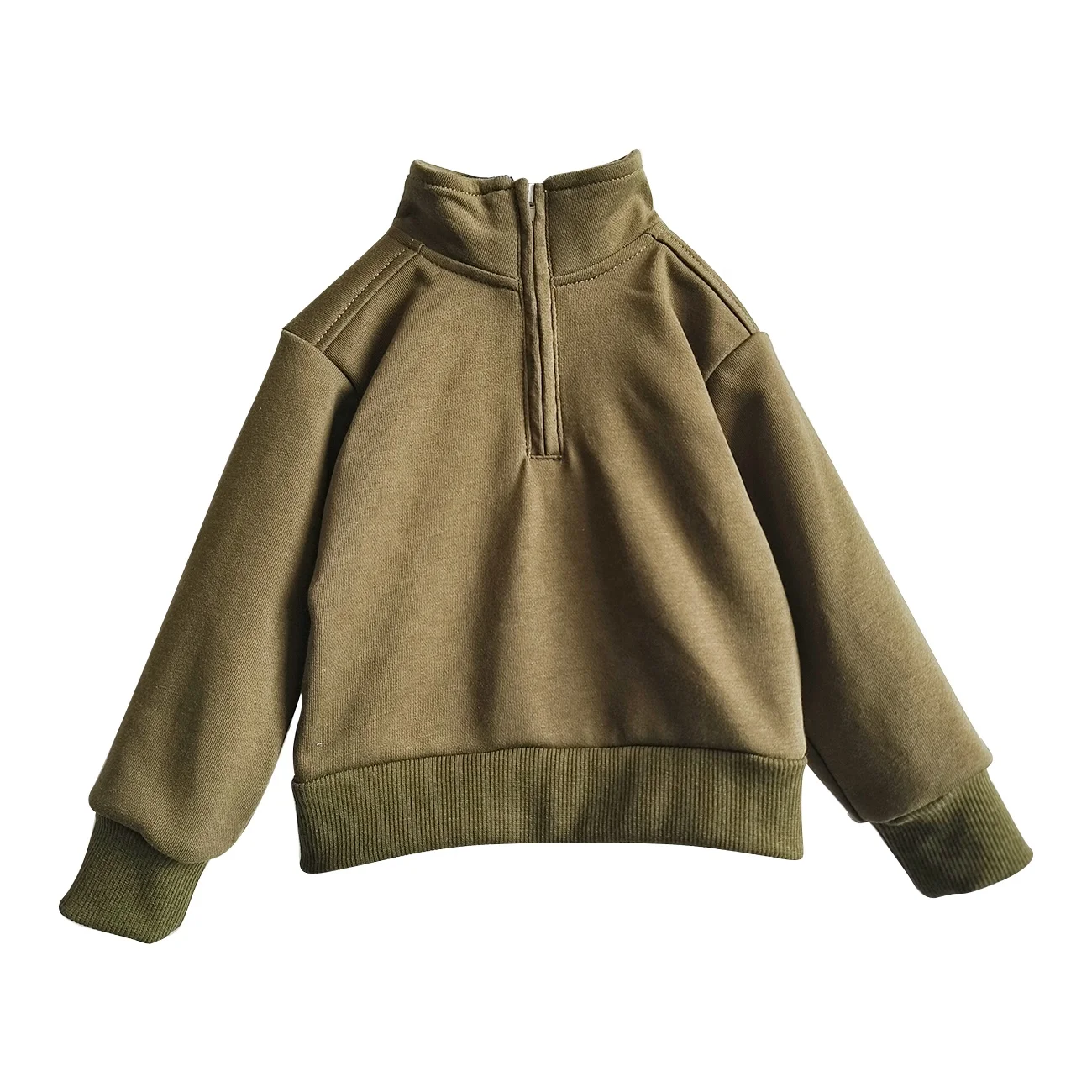 Custom Half Zipper Pullover French Terry Baby Kids Pullover Sweatshirt - Image 4