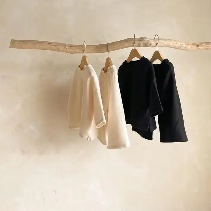 Custom Moomy and Me Clothing Sets Solid Soft French Terry Fabric Long Sleeves Loose Jogger Sets for Fall - Image 5