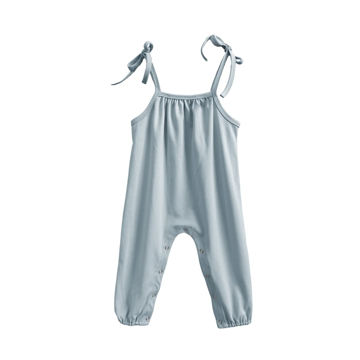 New Style Organic Cotton Snap Button Sleeveless Rompers Custom Color Unisex 2T Overalls for Summer Use for Baby Girls - Image 5