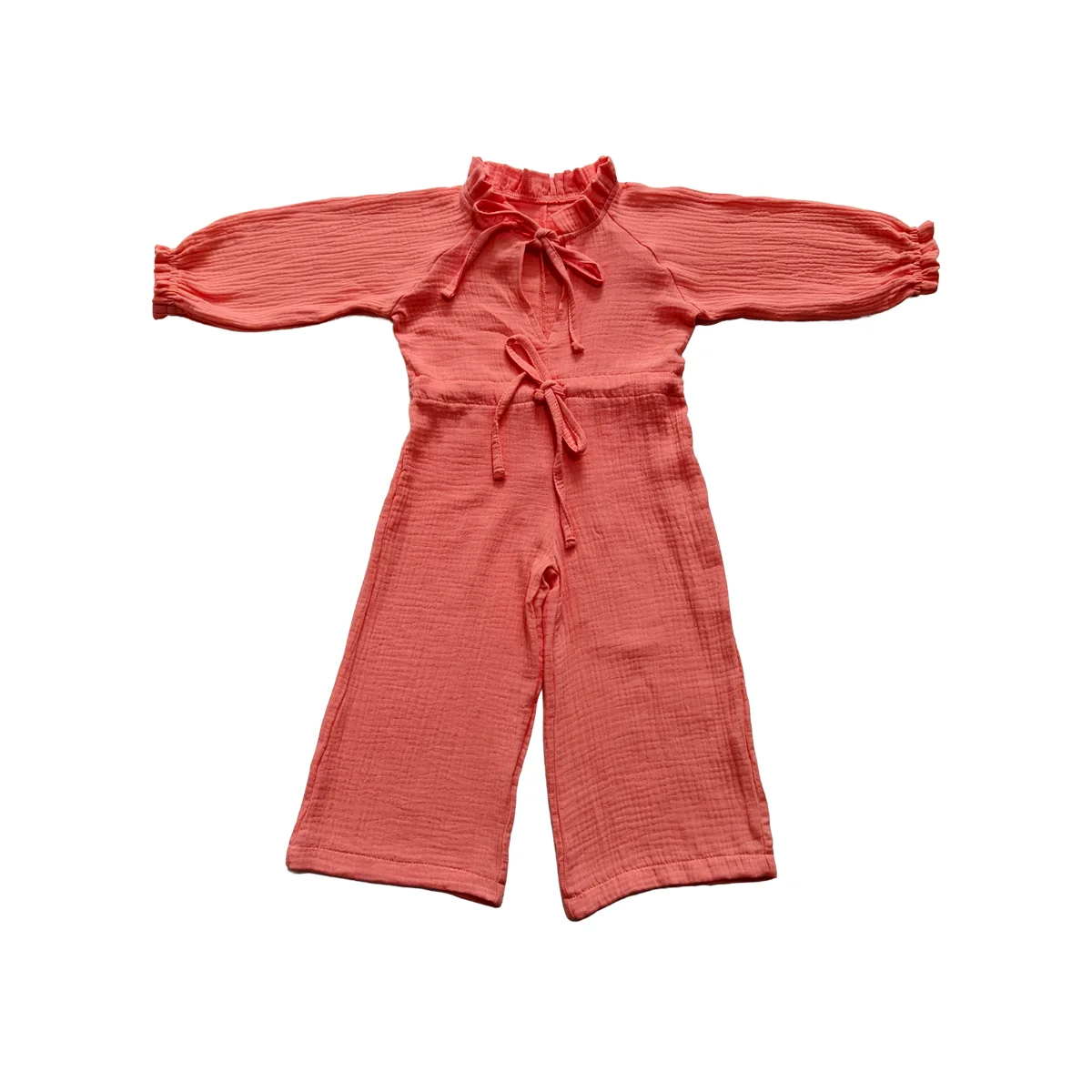Spring and Autumn Trendy Crepe Jumpsuit for Kids Long Casual Sporty Baby Rompers Cool and Breathable - Image 3