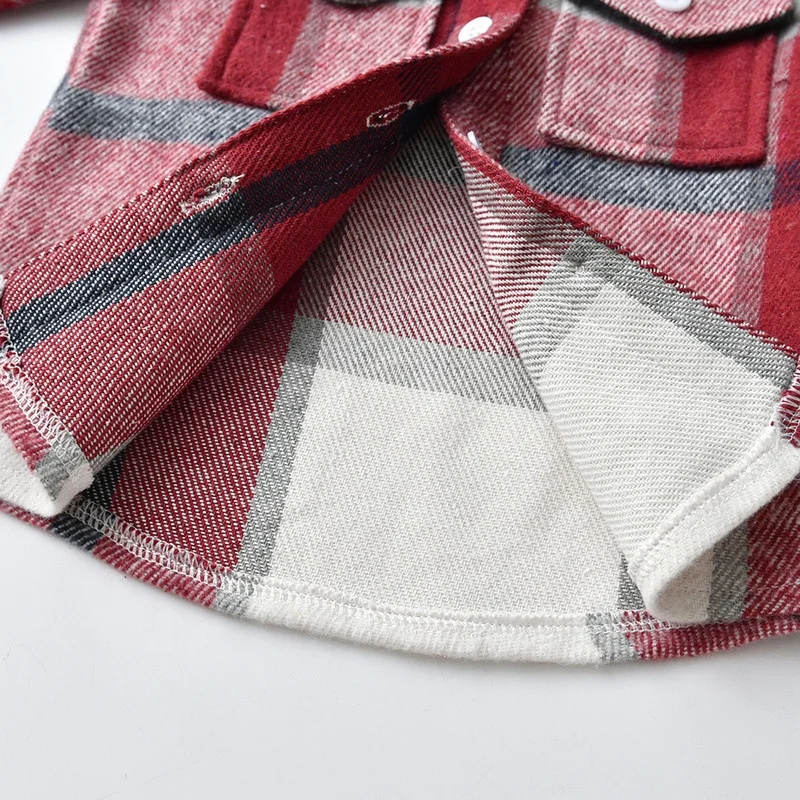 RTS Mommy and Me Flannel Coat Plaid Long Sleeve Button Shirt Clothes - Image 5