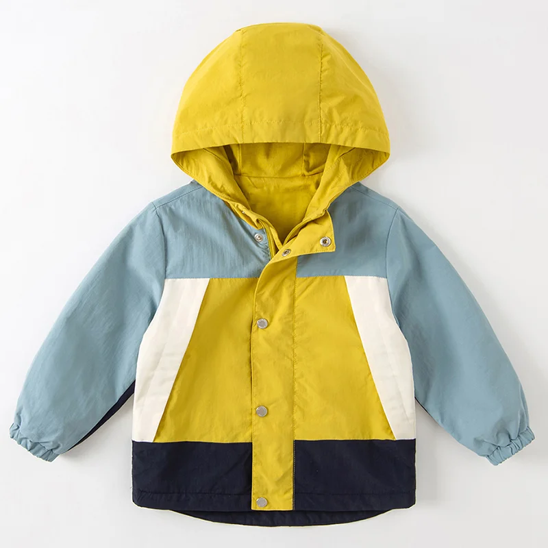All-Polyester Long-Sleeved Windproof Coat for Kids Spring & Autumn Warmth-Resistant & Stain-Resistant Jacket for Babies - Image 5