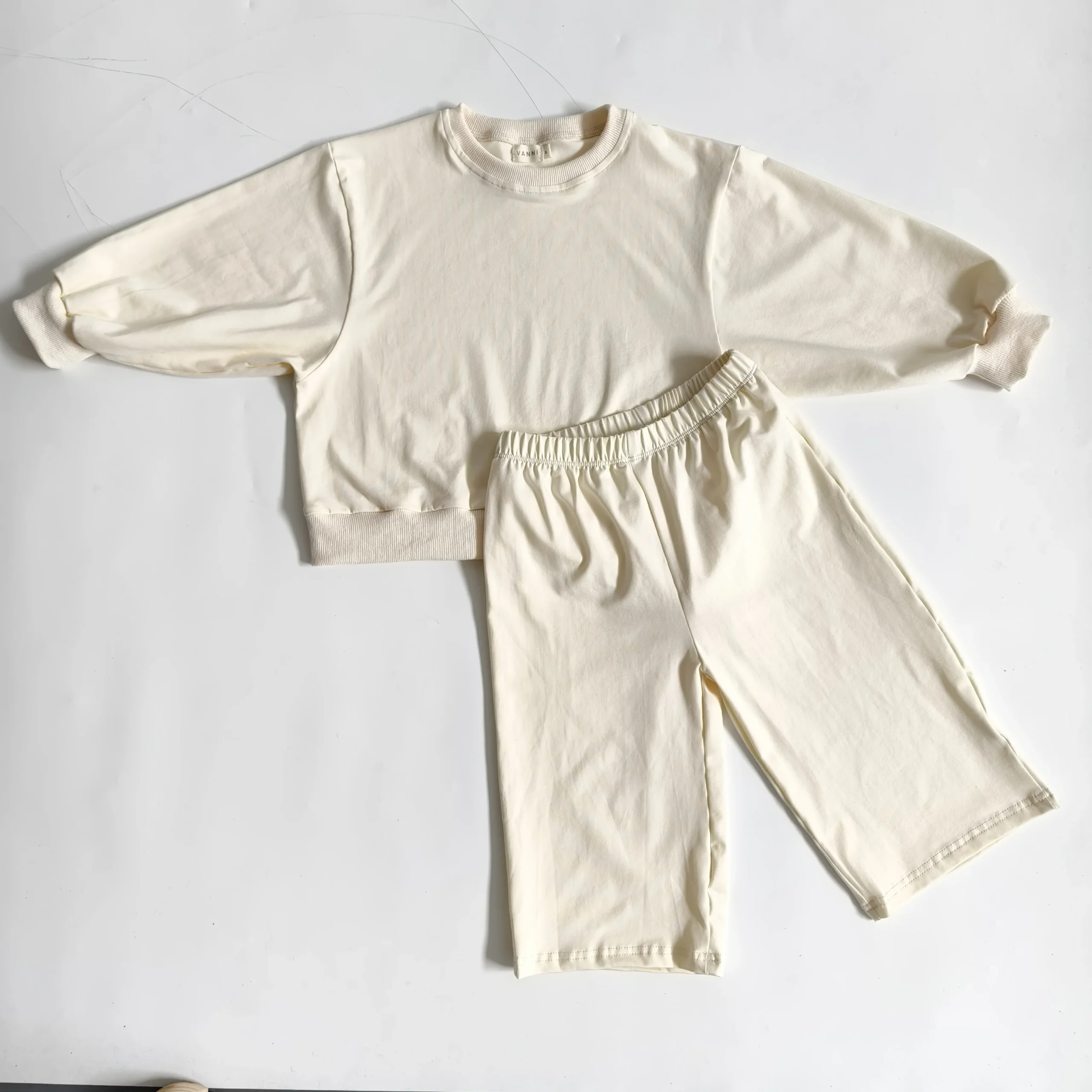 Comfortable Spring Fall Oversize Unisex Baby Toddler Set Wide Leg Outdoor Casual Play Set - Image 3