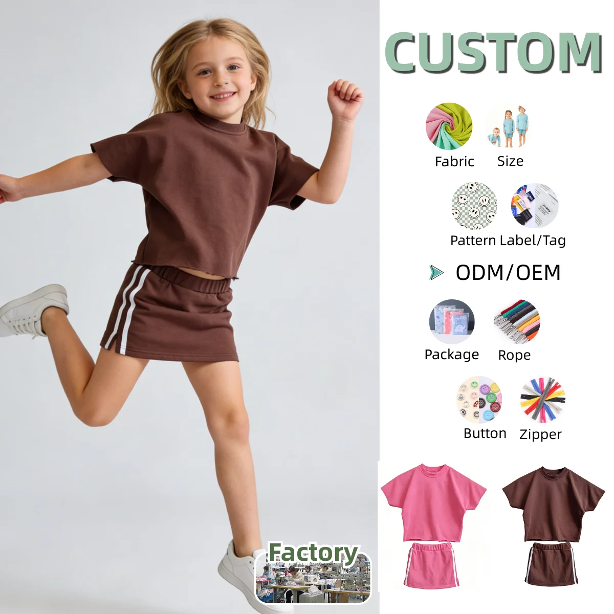 Soft Baby Summer Set Clothing Sweater Cotton and Knitted Cotton Children's Two-piece Set Kids Clothes Set Baby Shirt & Kilt
