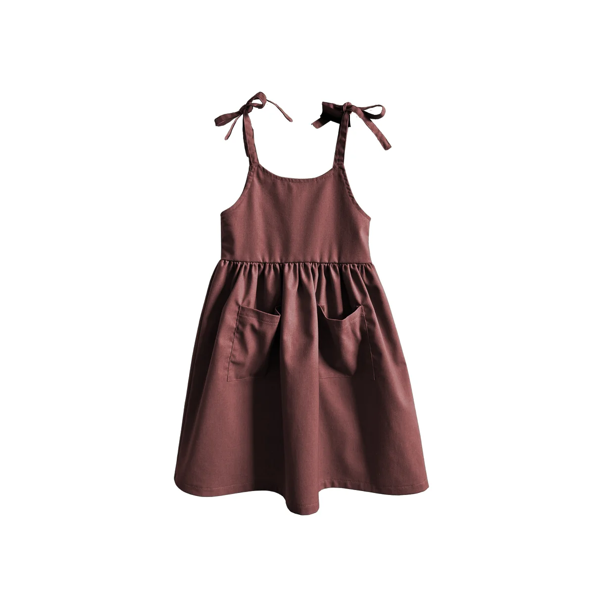 Summer Girls' Short Dresses Lively Cute and Fashionable Cotton and Linen Doll-Style Short Skirts - Image 4