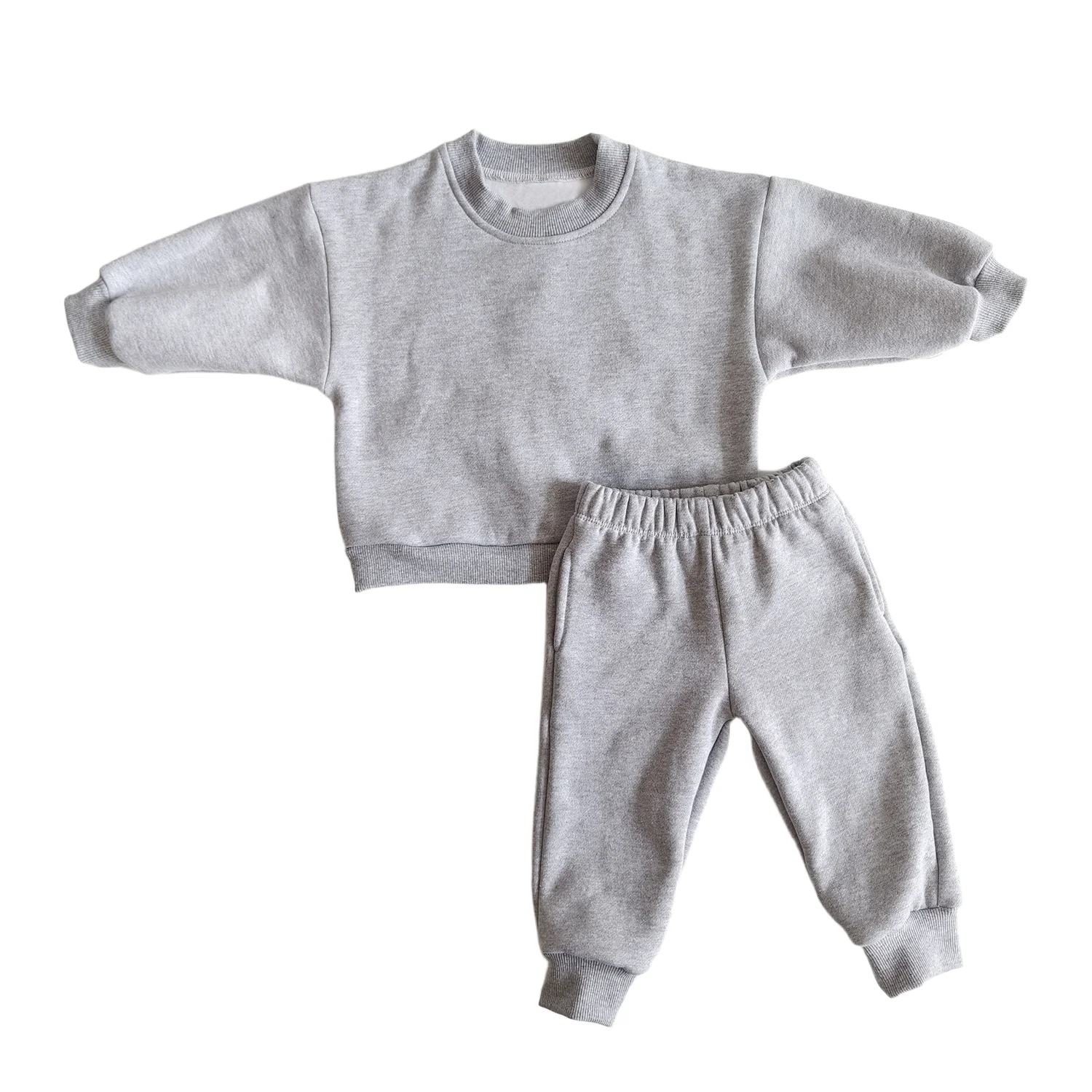 Comfortable Kids Set Children's Painted Wool Hoodie Pullover Set Spring Long Sleeve T-Shirt Pants Baby Clothing Set for 0-8T - Image 6