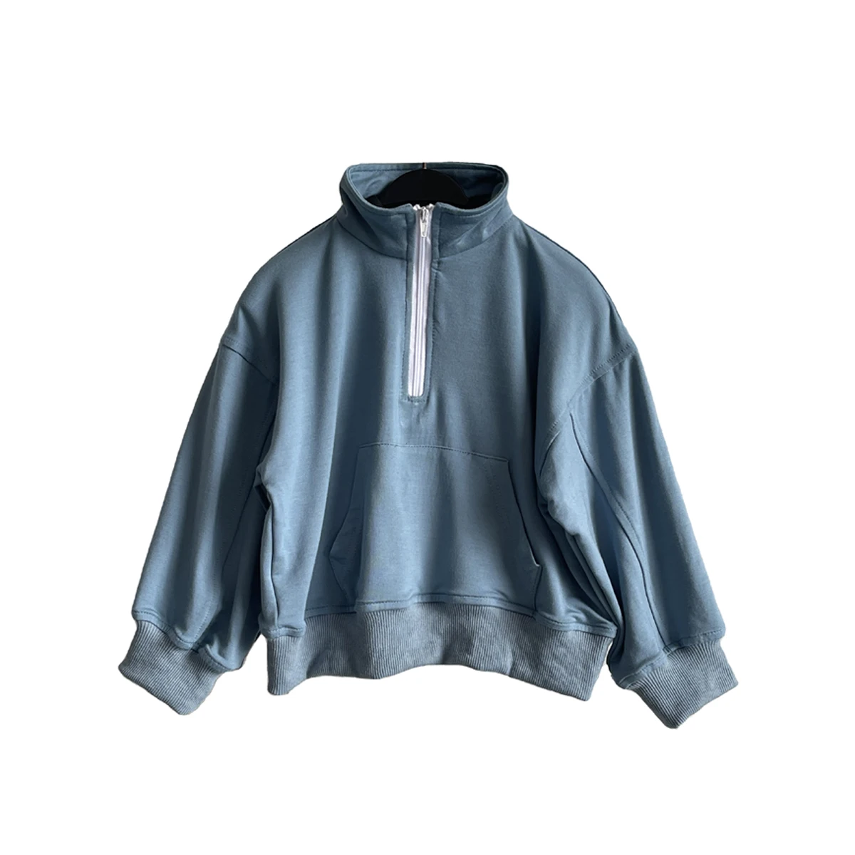 Kids Half Zip Sweatshirt Autumn Baby Long Sleeve Pocket Cotton Sporty Jumper Casual Zipped Pullover - Image 3