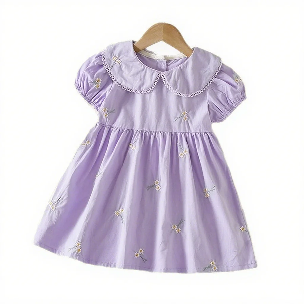 Customized Cotton Dress for Kids Fashionable & Trendy Short Sweet Cute Light Energetic Youthful Style for Girls - Image 3